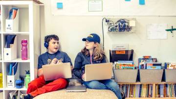 Alunos da AltSchool - Bloomberg