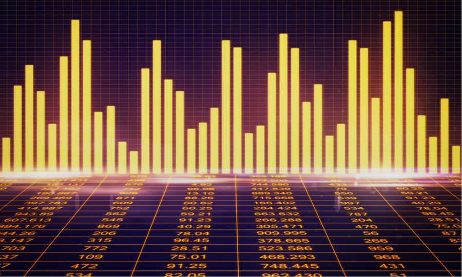 Gráfico de cotações de ações (Crédito: Shutterstock)