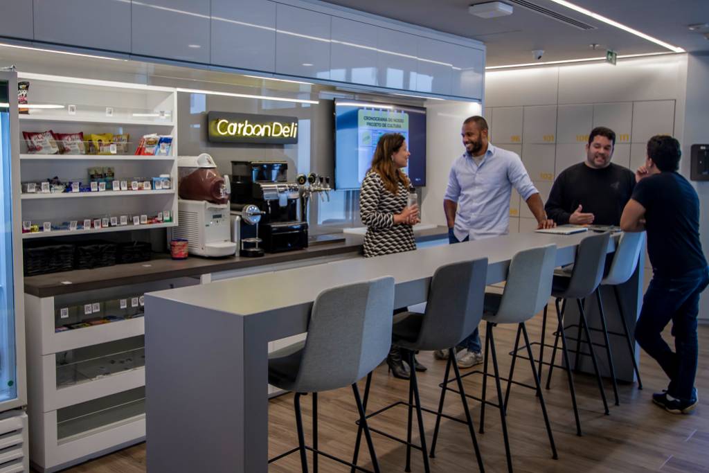 Espaço de café no C6 Bank