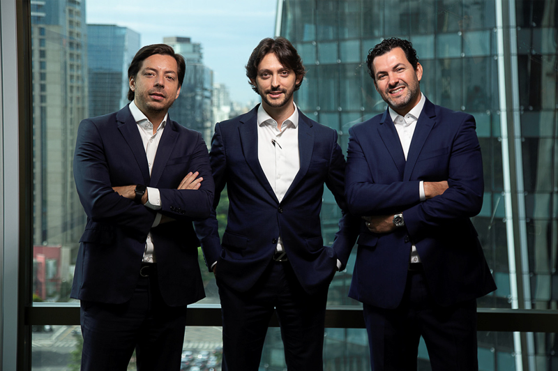 Anselmo Filho, Marcio Paulo e Alexandre Barone: sócios-fundadores da K3 Investimentos.