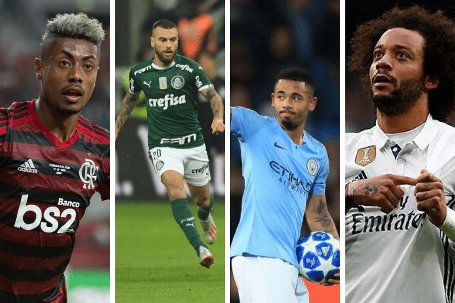 (Reprodução) Flamengo, Palmeiras, Manchester City e Real Madrid