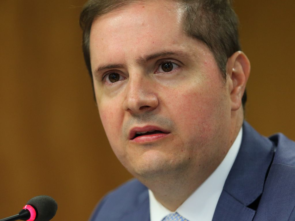 O secretário especial de Previdência e Trabalho, Bruno Bianco, durante entrevista coletiva à imprensa