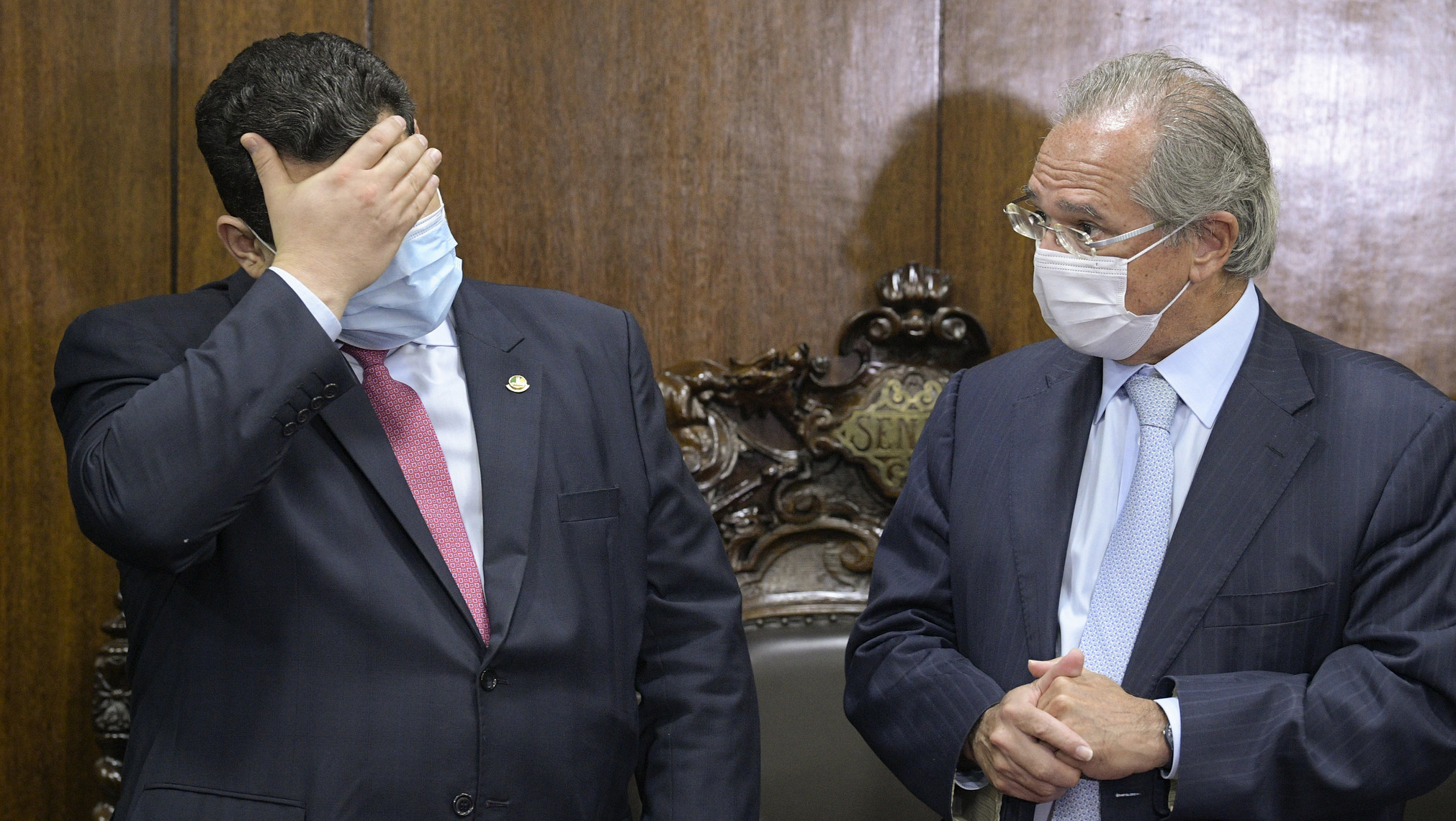  O Ministro da Economia Paulo Guedes entrega a primeira parte da reforma tributaria (Pedro França/Agência Senado)