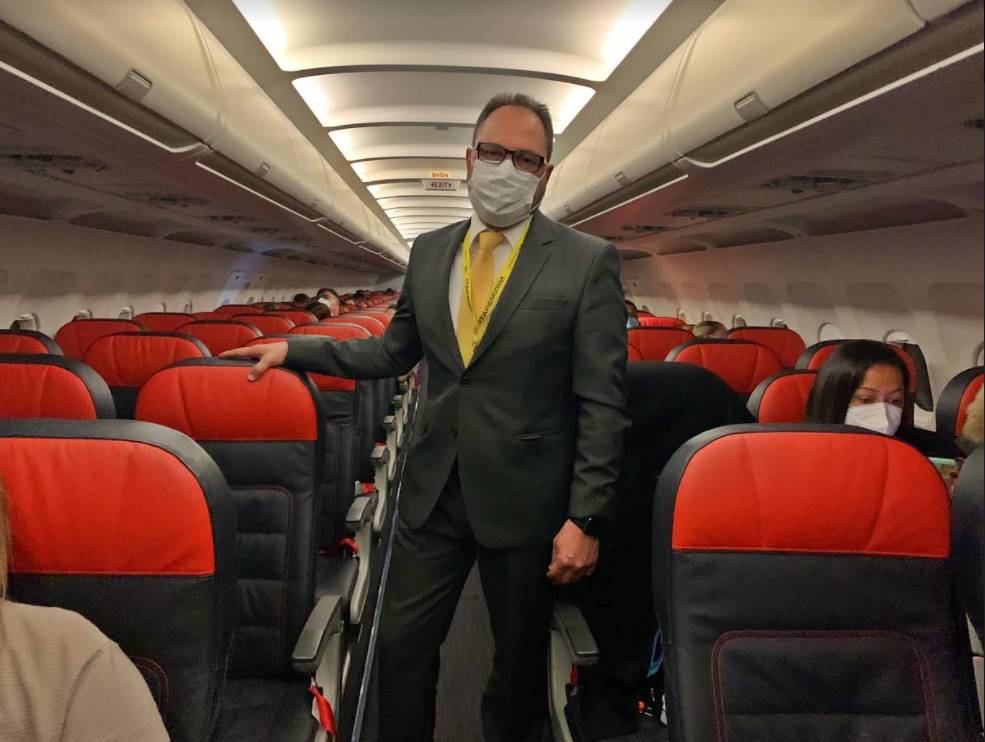 Adalberto Bogsan, presidente da ITA Transportes Aéreos, em voo inaugural SP-Natal (Anderson Figo/InfoMoney)