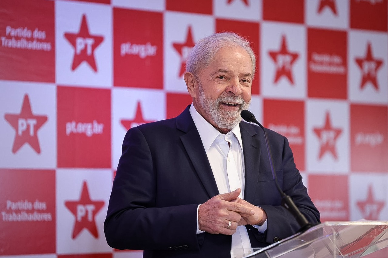 O ex-presidente Luiz Inácio Lula da Silva (PT) em coletiva de imprensa (Foto: Ricardo Stuckert)