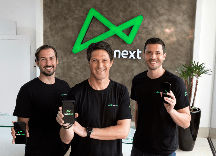 Leandro Zuntini, head de marketplace do next, Renato Ejnisman, CEO do next, e Renato Urada, executivo de novos negócios (CBDO) do next (da esquerda para direita) - Crédito: Edberto Nogueira/Divulgação
