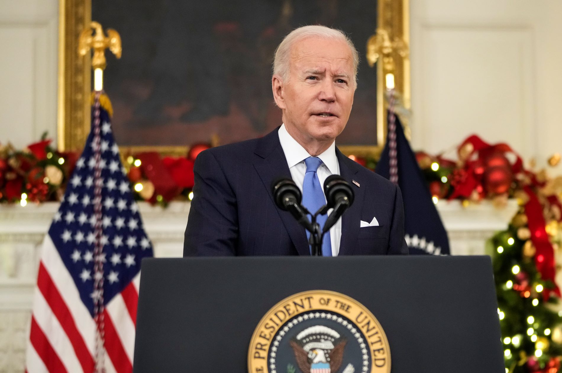 Presidente dos EUA Joe Biden durante discurso na Casa Branca (Drew Angerer / Getty Images)