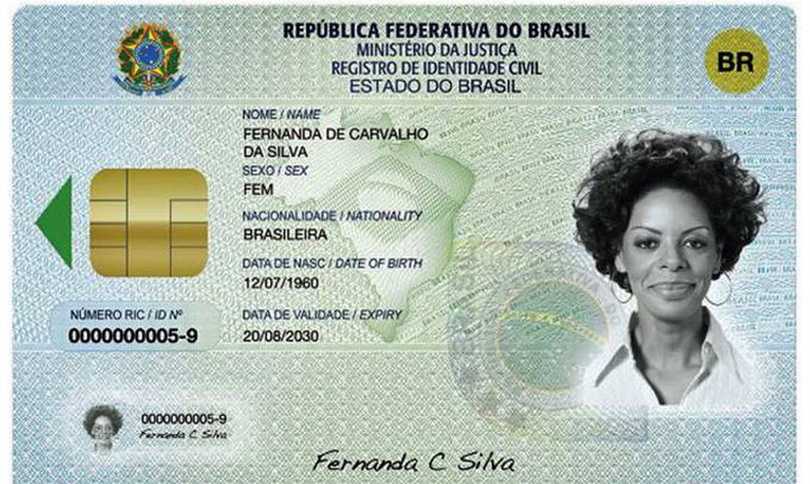 Nova Carteira de Identidade Nacional  (Divulgação/TSE)