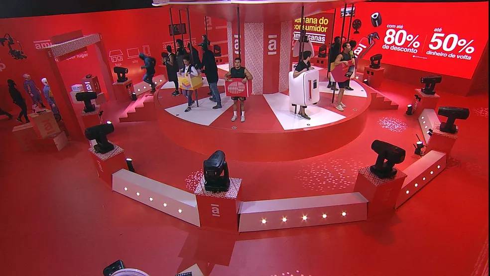 Prova patrocinada pela Americanas no BBB22 (Globo/Reprodução)