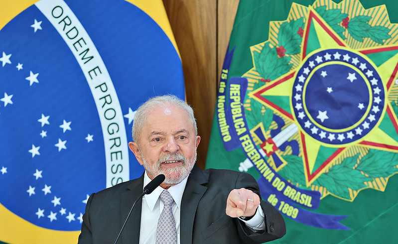 O presidente Luiz Inácio Lula da Silva (PT) durante café da manhã com jornalistas, no Palácio do Planalto (Foto: Ricardo Stuckert/PR)