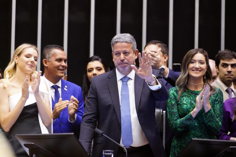 O presidente da Câmara dos Deputados, Arthur Lira (PP-AL), durante sessão de posse dos deputados eleitos para a 57ª legislatura (Foto: Pablo Valadares/Câmara dos Deputados)