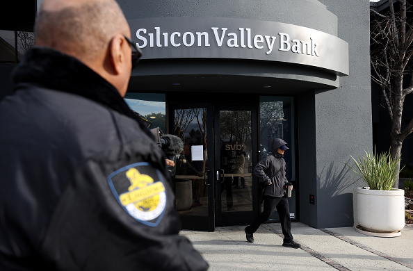 Silicon Valley Bank SVB (Foto: Justin Sullivan/Getty Images)