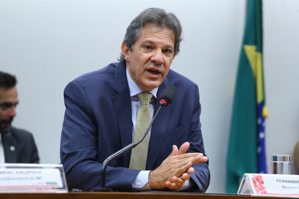 O ministro da Fazenda, Fernando Haddad (PT), em audiência pública na Câmara dos Deputados (Vinicius Loures / Câmara dos Deputados)