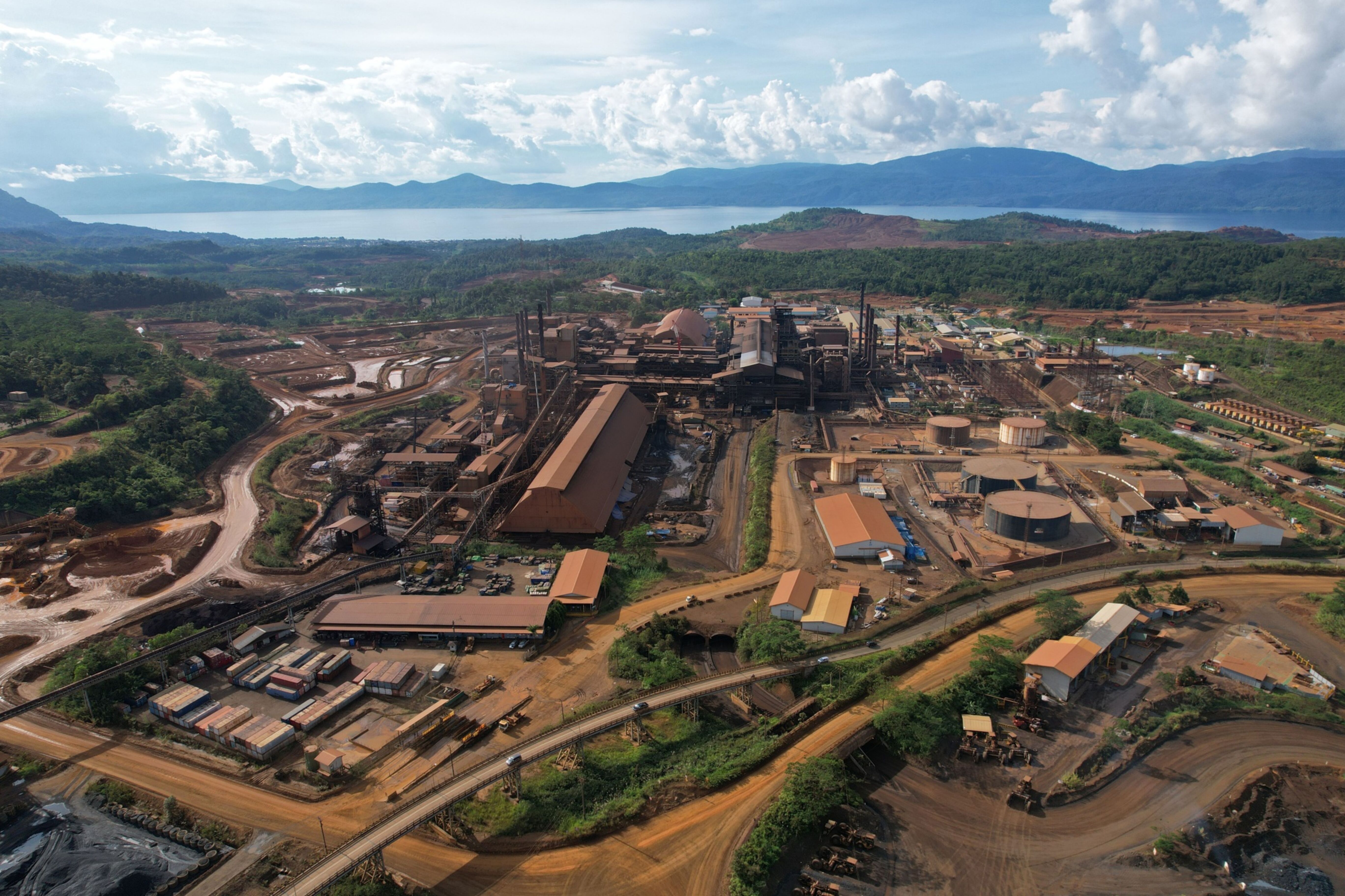 Planta de mineração de níquel operada pela PT Vale Indonesia Tbk em Sorowako, Indonésia (Bloomberg)