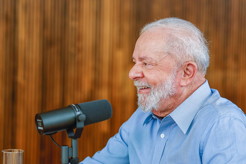 O presidente Luiz Inácio Lula da Silva (PT) durante entrevista (Foto: Ricardo Stuckert/PR)