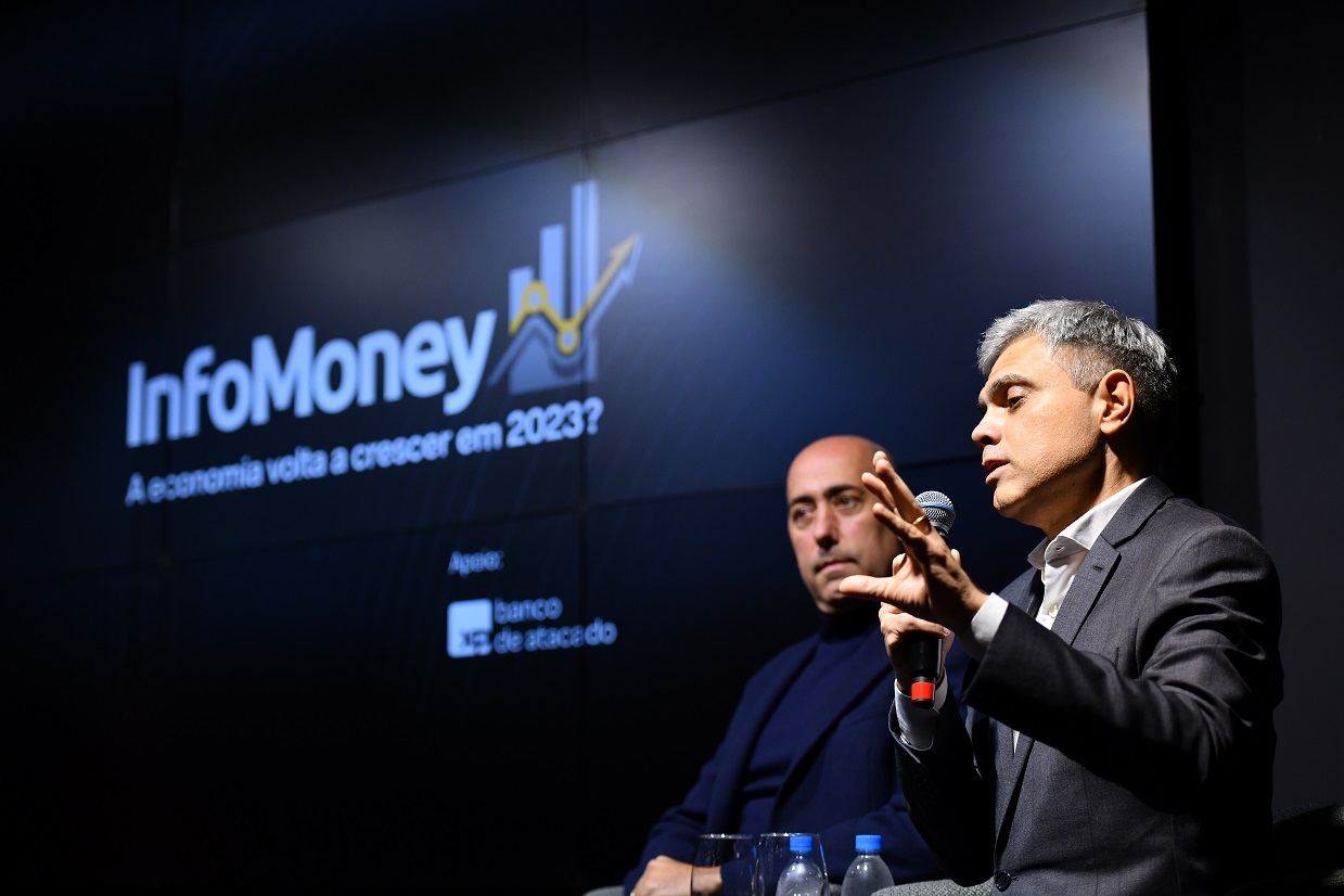 Fernando Yunes, vice-presidente sênior e líder Brasil do Mercado Livre, e João Paulo Ferreira, CEO da Natura & Co América Latina em primeiro evento corporativo do InfoMoney