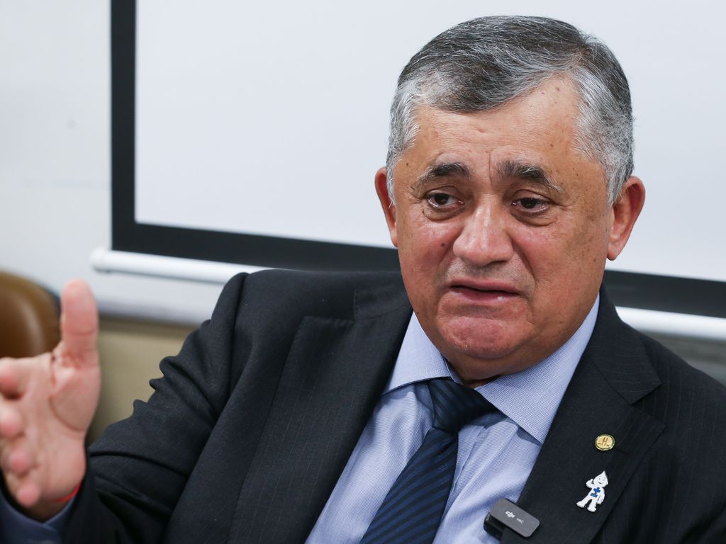 Brasília (DF) 10/-4/2023 Líder do Governo na Câmara, Deputado José Guimarães, durante coletiva a Imprensa.