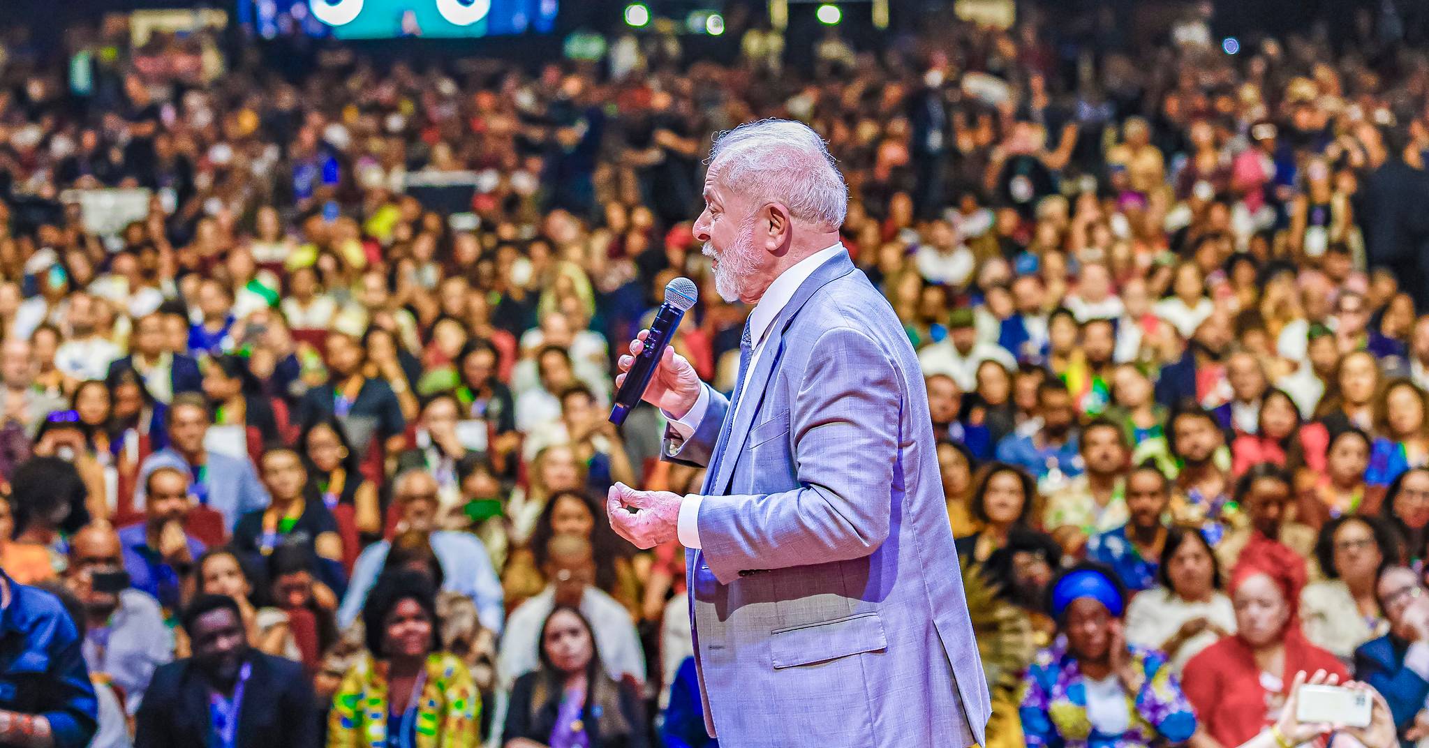 O presidente Luiz Inácio Lula da Silva participa da  4ª Conferência Nacional de Cultura, em Brasília (Foto: Ricardo Stuckert/PR)