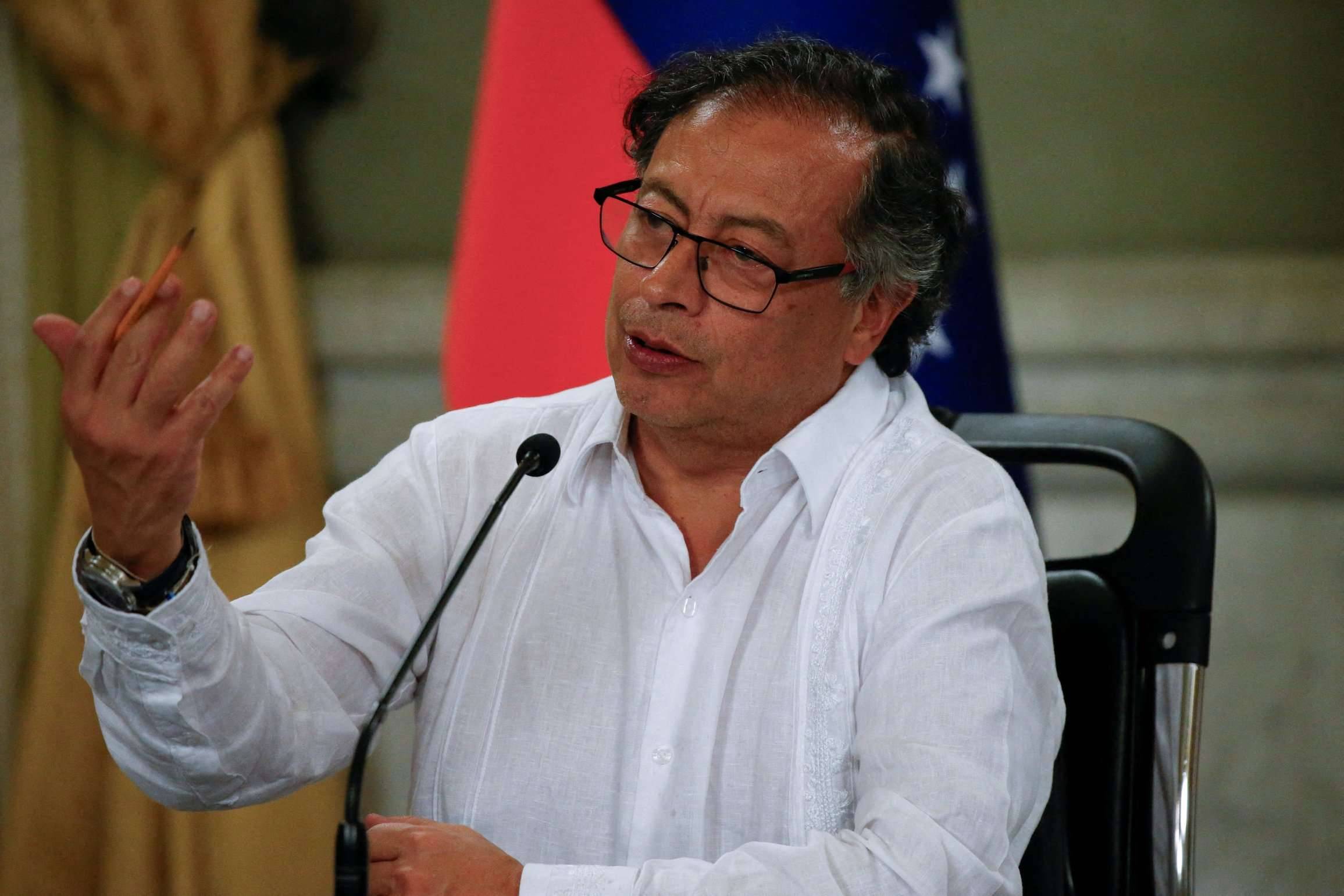 Presidente colombiano Gustavo Petro em Caracas 18/11/2023 REUTERS/Leonardo Fernandez Viloria