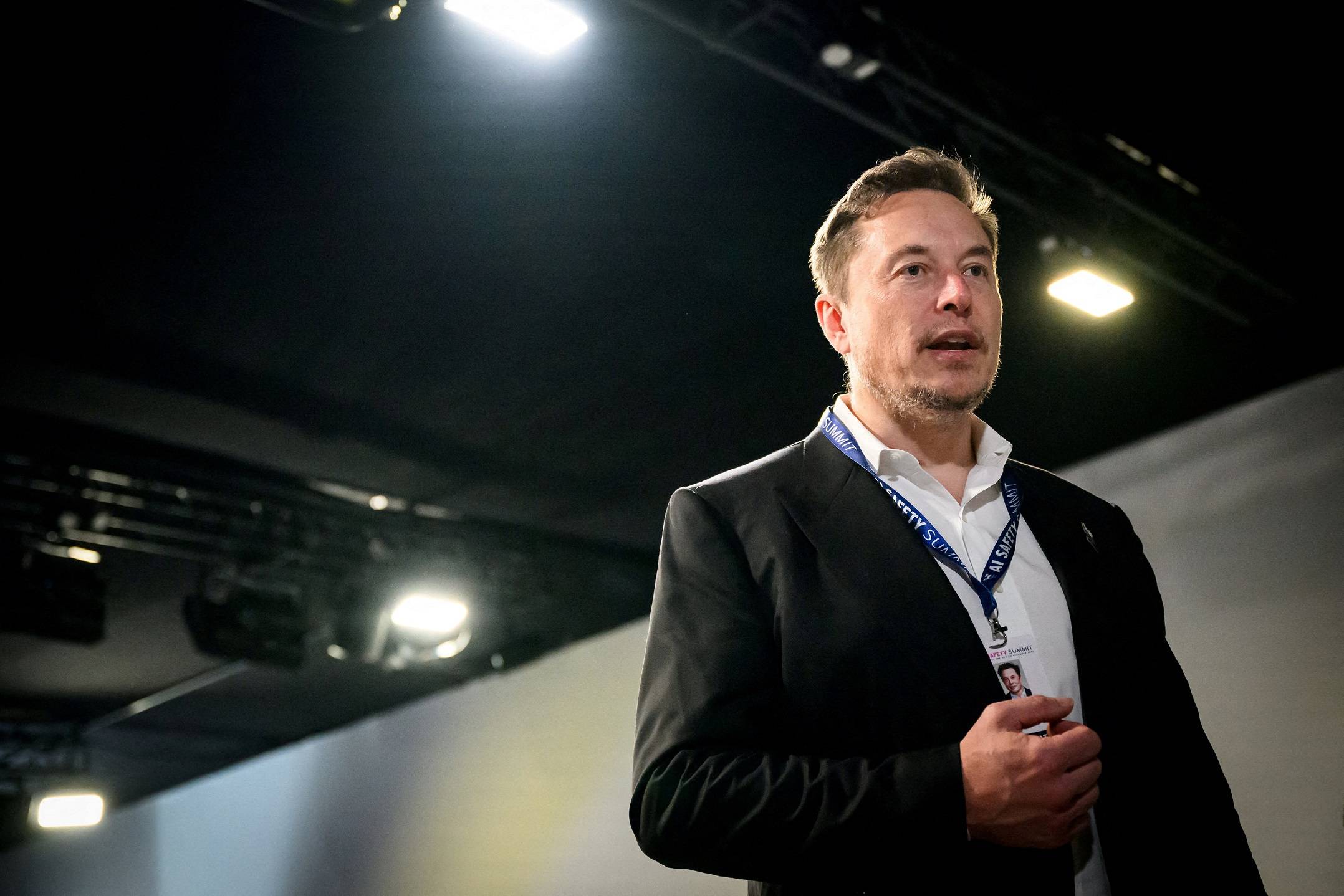 Elon Musk em Bletchley
 1/11/2023  (Foto: Leon Neal/Pool via REUTERS)