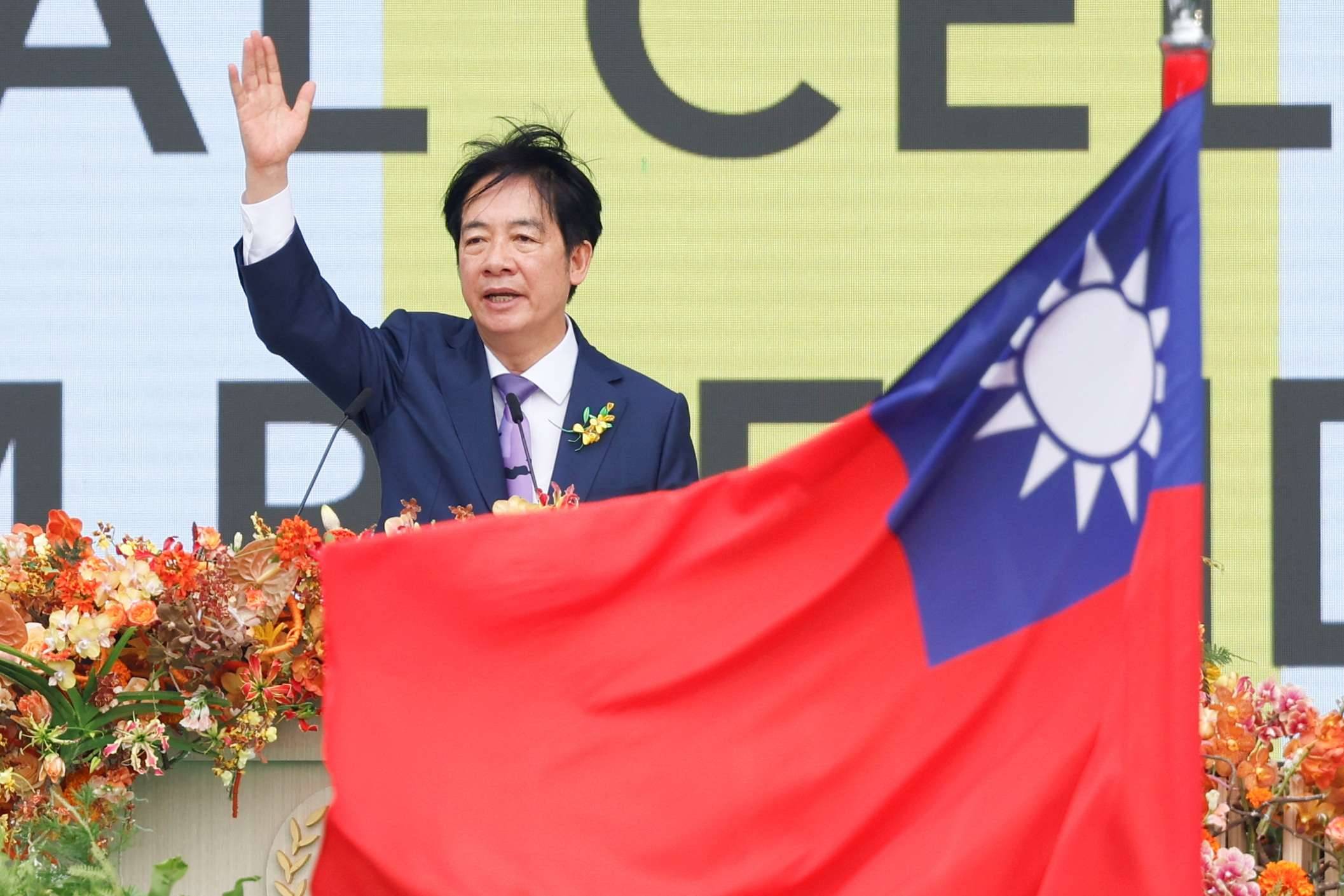 Novo presidente de Taiwan Lai Ching-te, em Taipé - 20/5/2024 (Foto: Carlos Garcia Rawlins/Reuters)