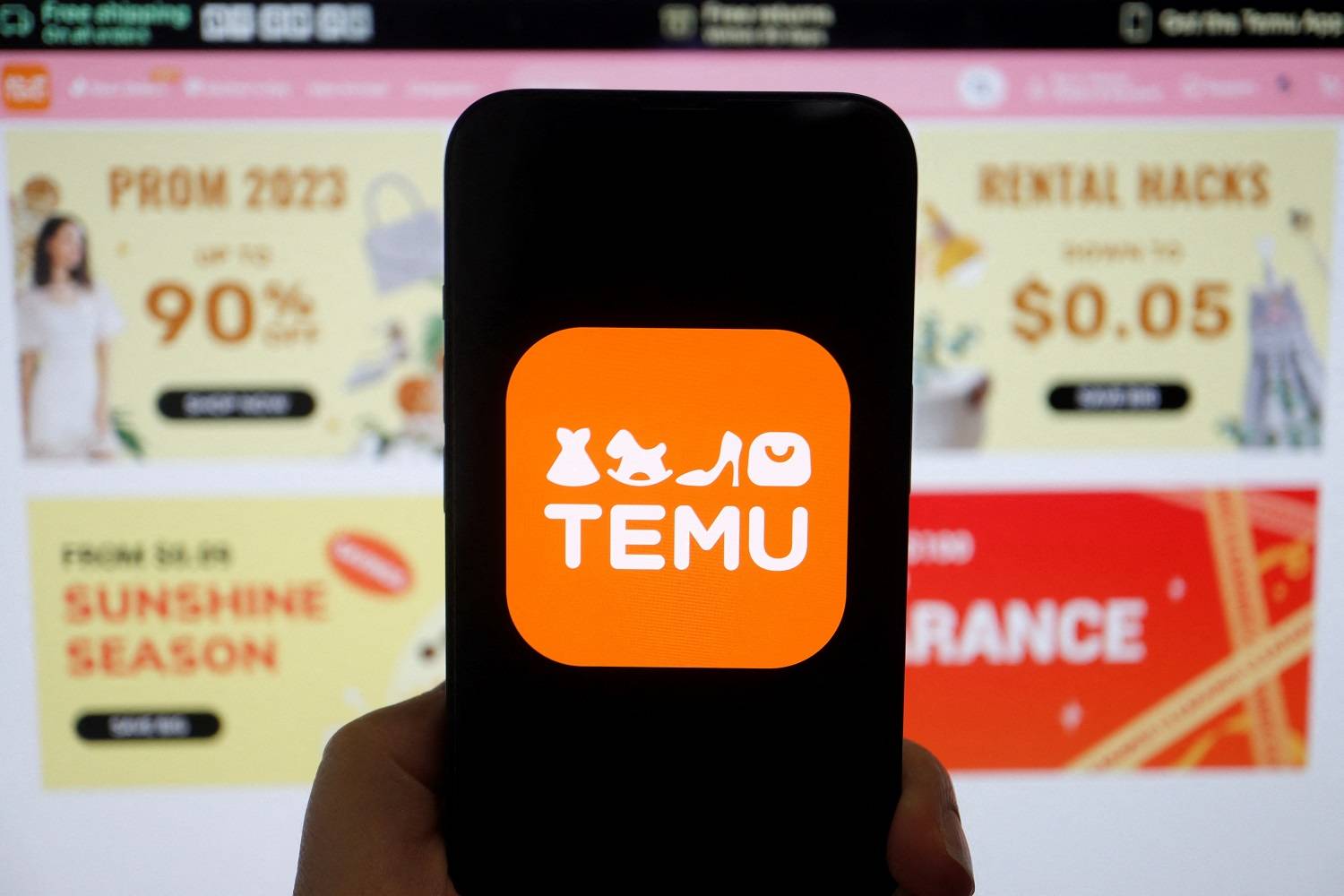 Logo da plataforma de e-commerce Temu
26/04/2023
(Foto: REUTERS/Florence Lo/Ilustração) 