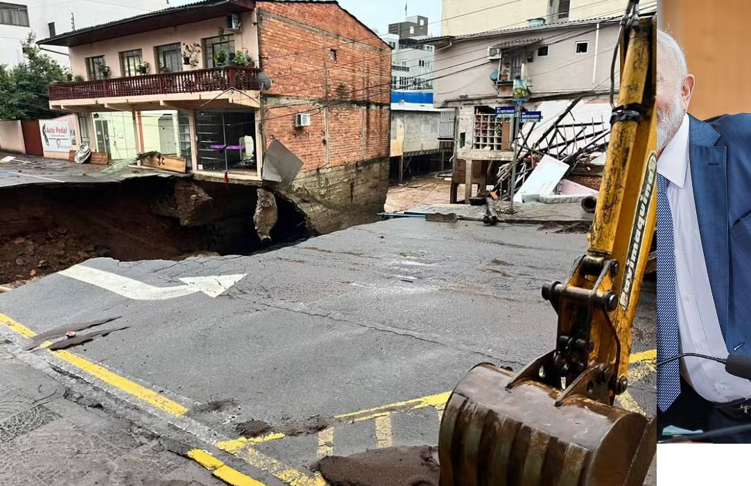 Tempestades que castigam a região Sul do Brasil já causam estragos em Santa Catarina (Foto: Juan Todescatt/NSC TV)