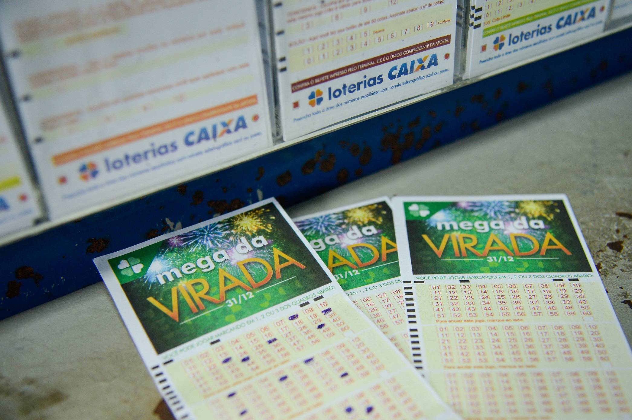 Rio de Janeiro (RJ), 23/12/2023 - Volante para aposta da Mega-Sena da Virada em uma casa lotérica na Lapa, região central da capital fluminense. (Foto: Tomaz Silva/Agência Brasil)