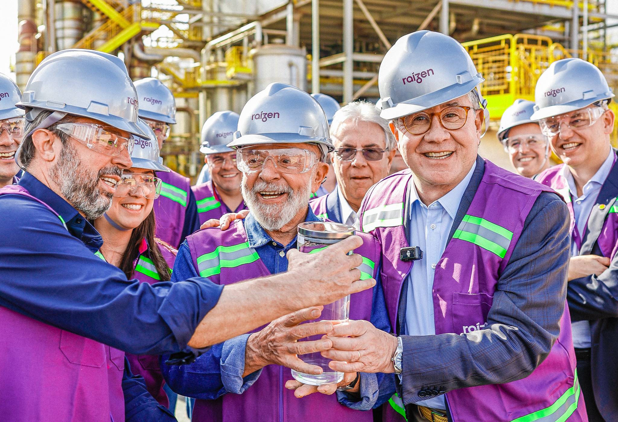 Presidente Luiz Inácio Lula da Silva (PT) participa da inauguração da nova planta industrial de etanol de segunda geração da Raízen, no Parque de Bioenergia Bonfim, em Guariba (SP) (Foto: Ricardo Stuckert/PR)