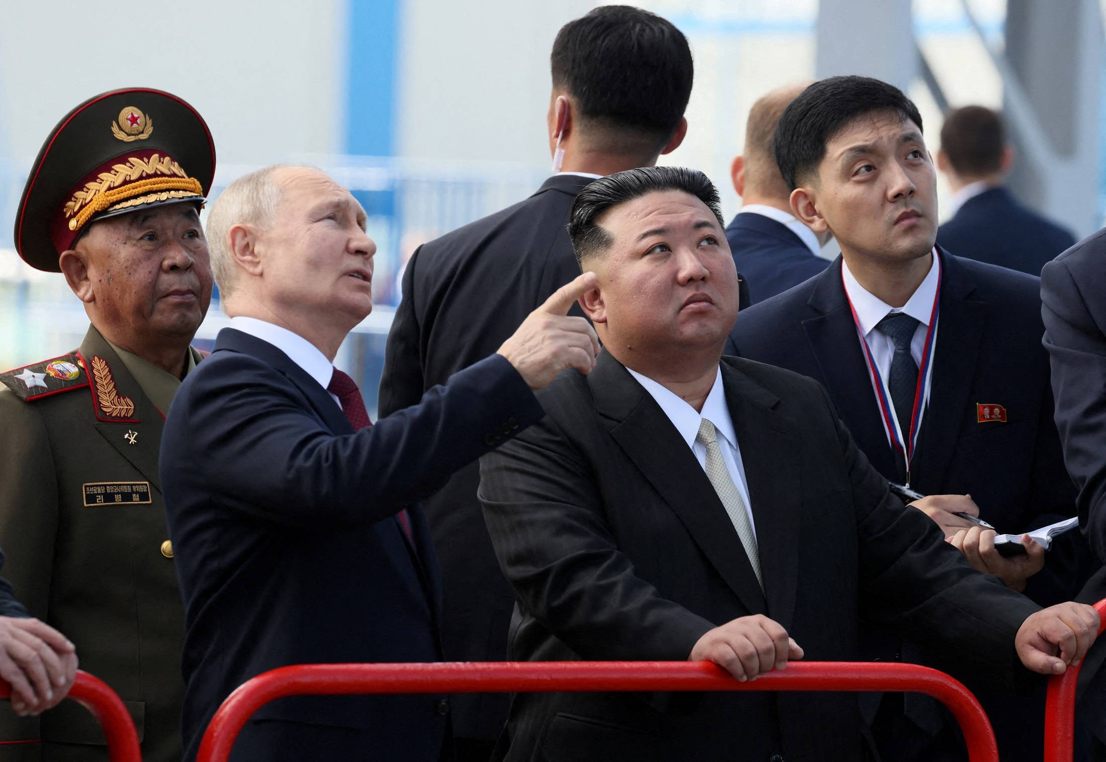 Vladimir Putin e Kim Jong Un na Rússia
 13/9/2023    Sputnik/Mikhail Metzel/Kremlin via REUTERS