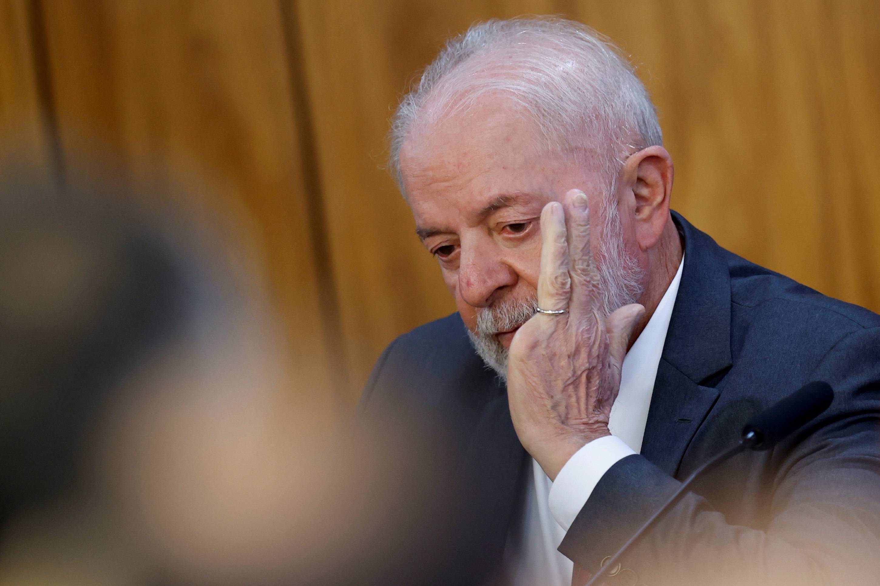 Presidente Luiz Inácio Lula da Silva durante cerimônia no Palácio do Planalto
17/06/2024
REUTERS/Adriano Machado