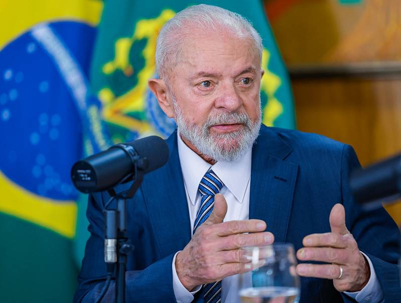 Presidente da República, Luiz Inácio Lula da Silva, durante entrevista no Palácio do Planalto (Ricardo Stuckert/PR)