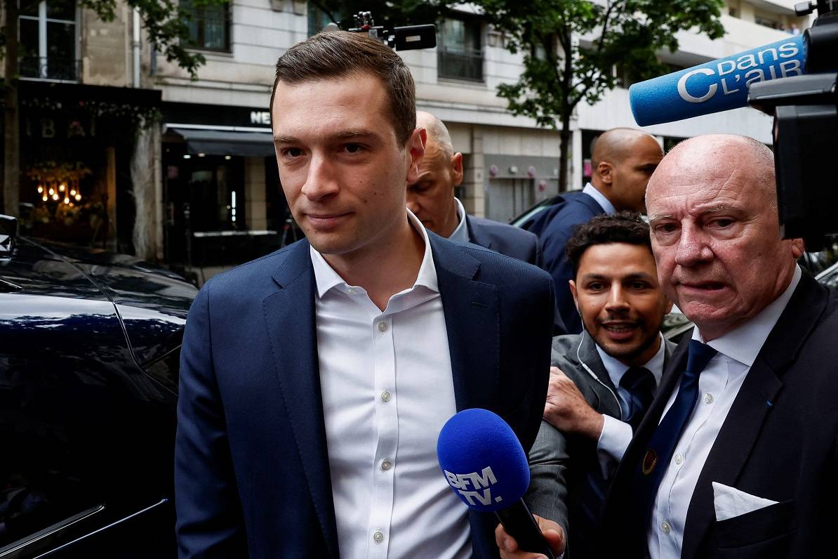 Jordan Bardella, presidente do partido Reunião Nacional, em Paris (REUTERS/Benoit Tessier)