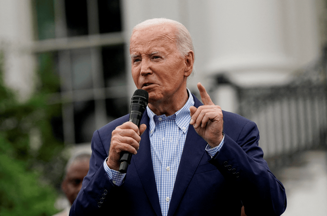 Presidente dos EUA, Joe Biden, durante comemoração do feriado da independência na Casa Branca, em Washington (REUTERS/Elizabeth Frantz)

