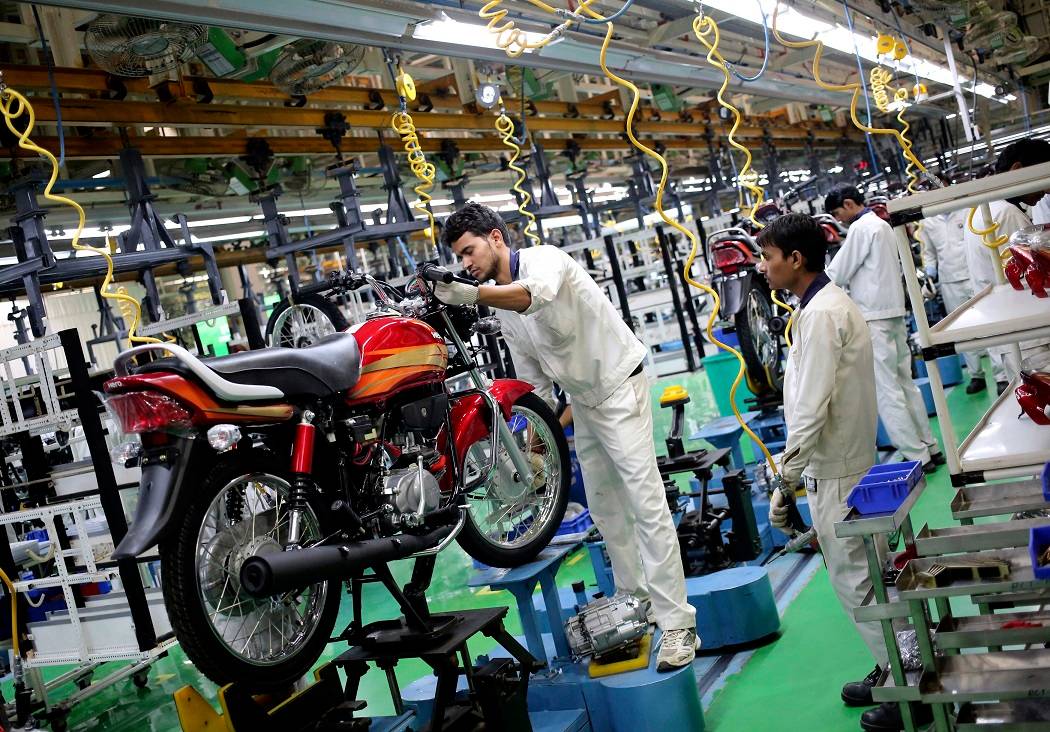 Linha de montagem da Hero Motocorp de fábrica em Neemrana, Índia 20/10/2014 REUTERS/Anindito Mukherjee