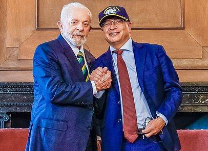 Presidente da República, Luiz Inácio Lula da Silva, durante reunião restrita com o Presidente da República da Colômbia, Gustavo Petro, na Casa de Nariño – Bogotá, Colômbia. (Ricardo Stuckert / PR)