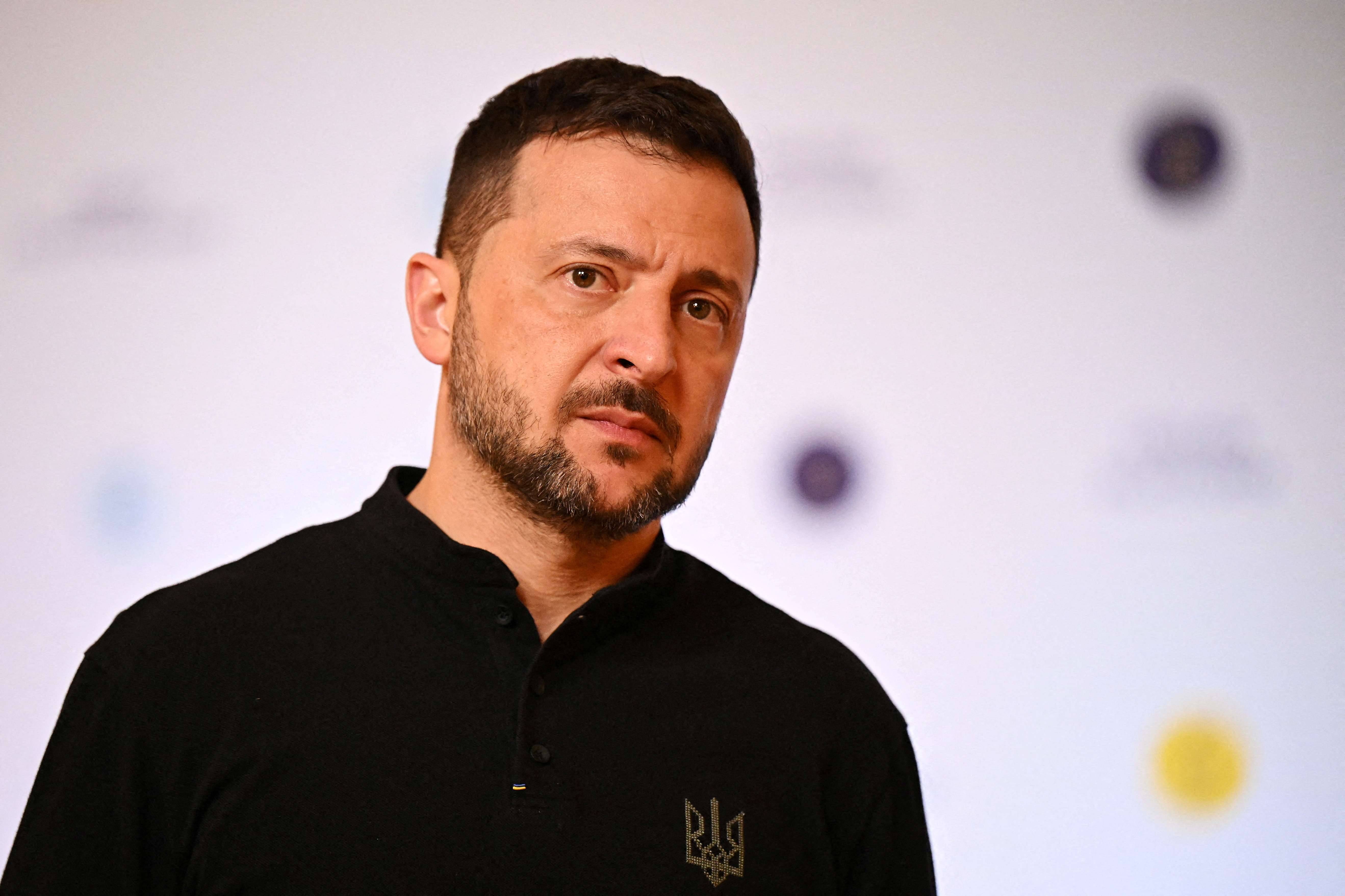 O presidente da Ucrânia, Volodymyr Zelensky, durante conferência em Kiev - 11/09/2024 (Foto:Leon Neal/Pool via Reuters) REUTERS