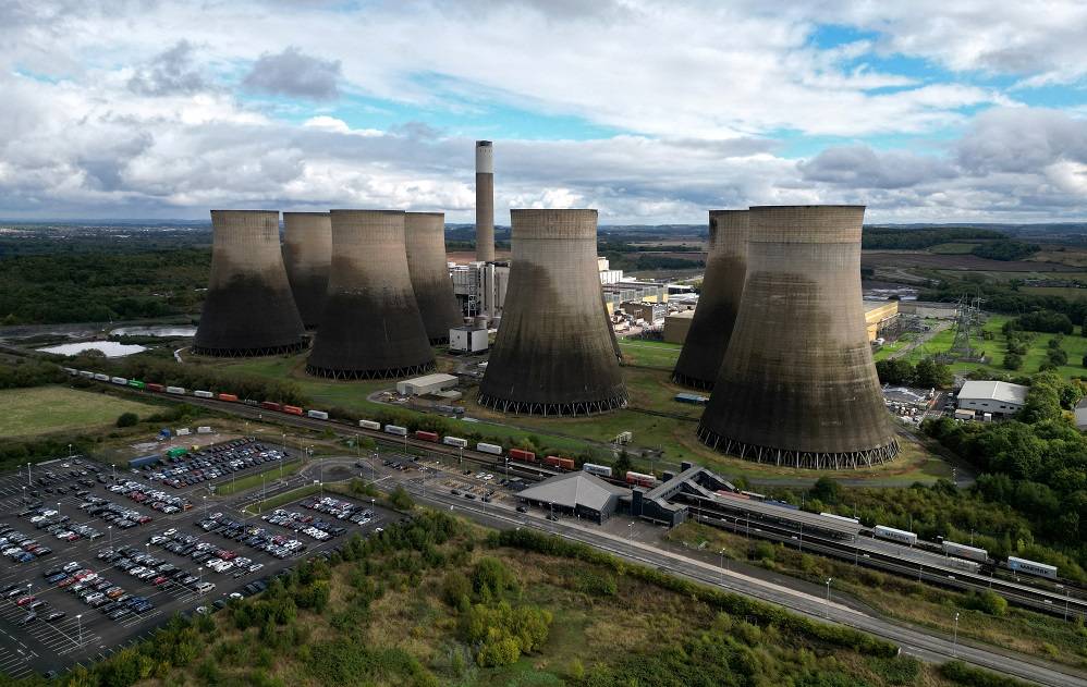 Vista de drone da Usina de Ratcliffe-on-Soar em Ratcliffe-on-Soar, Nottinghamshire, Grã-Bretanha, em 26 de setembro de 2024. REUTERS/Molly Darlington/Foto de Arquivo
