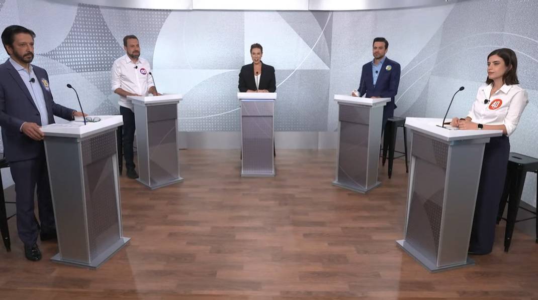 Décimo debate entre os principais candidatos à prefeitura de São Paulo (Foto: Reprodução/YouTube)