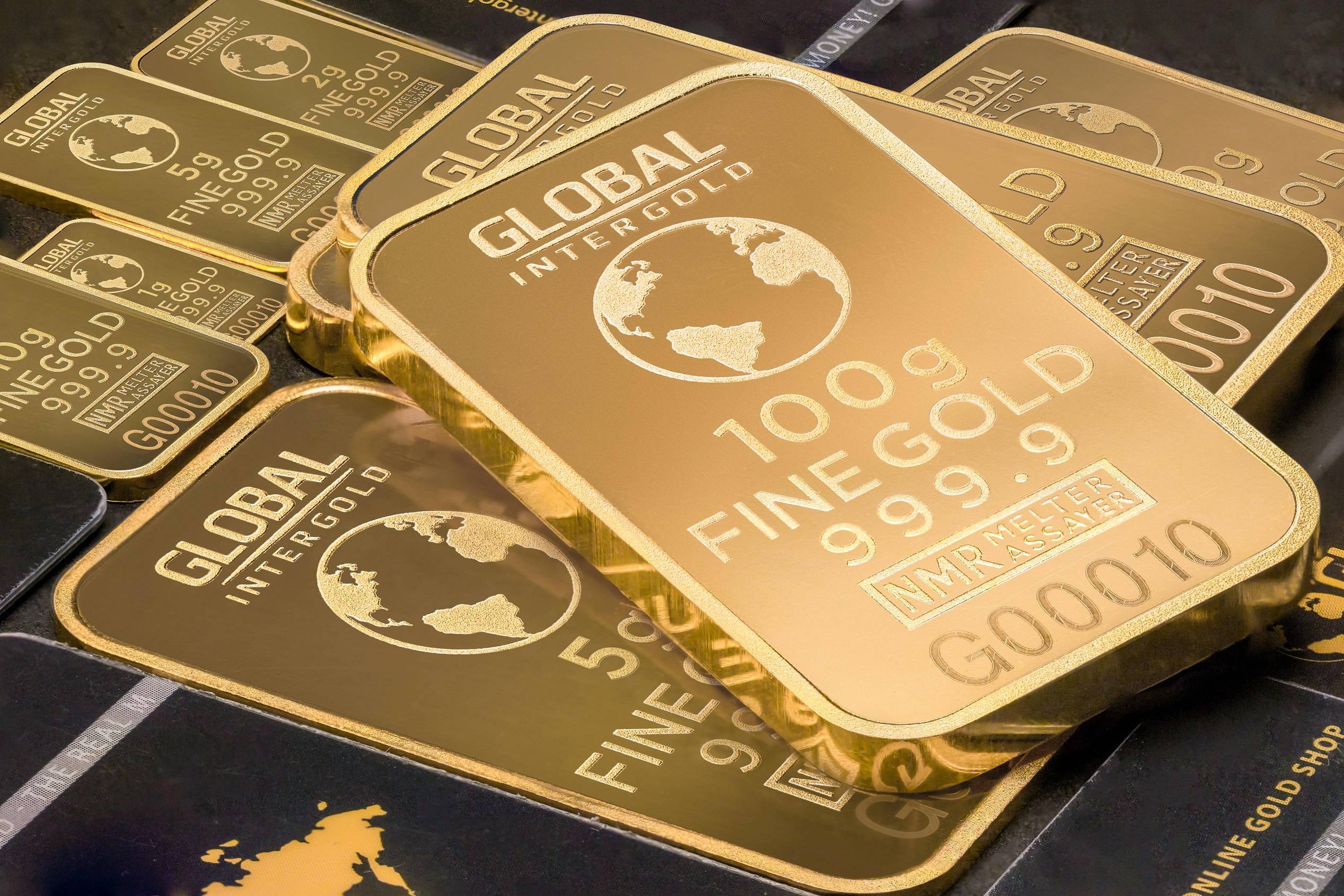 Barras de ouro. (Foto: Michael Steinberg/ Pexels)