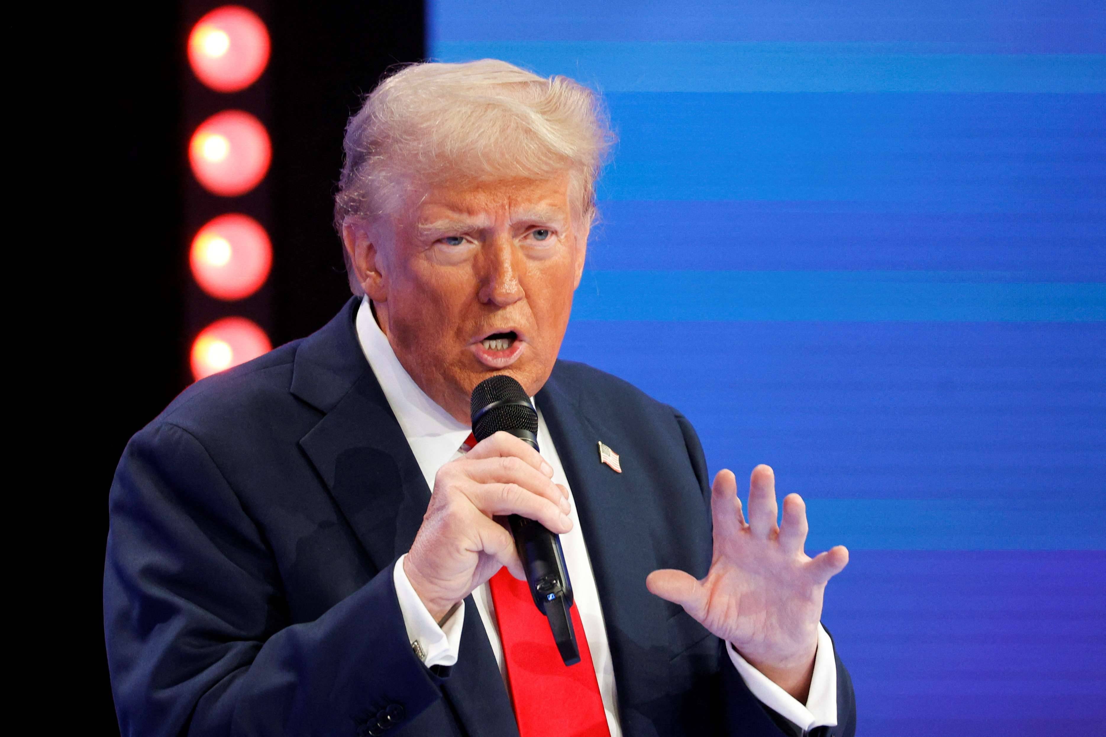Donald Trump discursa em Doral, na Flórida - 16/10/2024 (Foto: Marco Bello/Reuters)