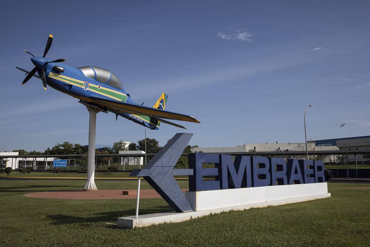 Planta da Embraer em Gavião Peixoto, São Paulo, Brasil (Victor Moriyama/Bloomberg)
