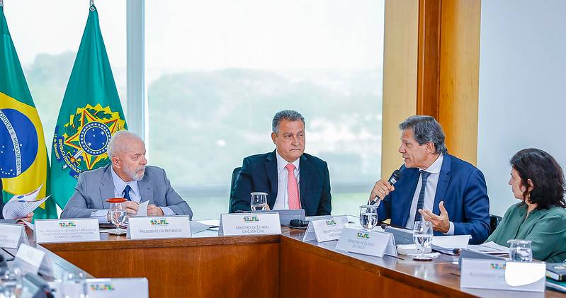 Presidente da República, Luiz Inácio Lula da Silva, durante reunião no Palácio do Planalto (Ricardo Stuckert / PR)

