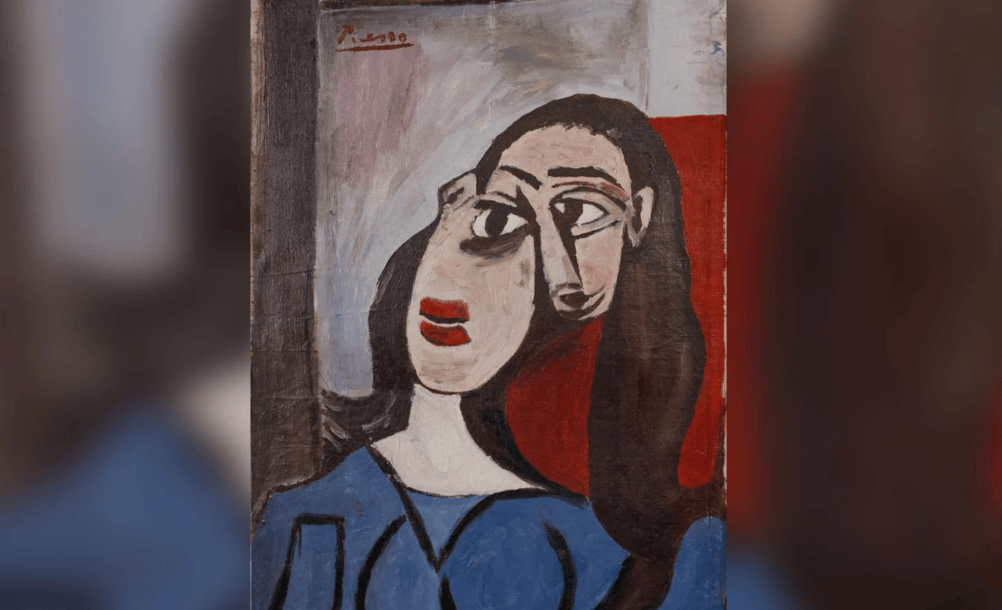 Uma pintura do busto de Dora Maar, que foi amante e musa de Pablo Picasso, foi encontrado em uma villa em Capri e recentemente autenticado. Fotografia: Andrea LoRosso
