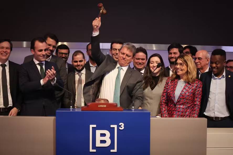 Tarcísio de Freitas no leilão de escolas do estado de SP (Divulgação)