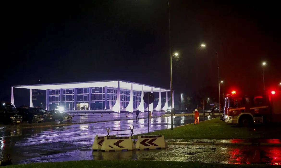 Explosões em frente ao STF (Foto: Bruno Peres/Agência Brasil)