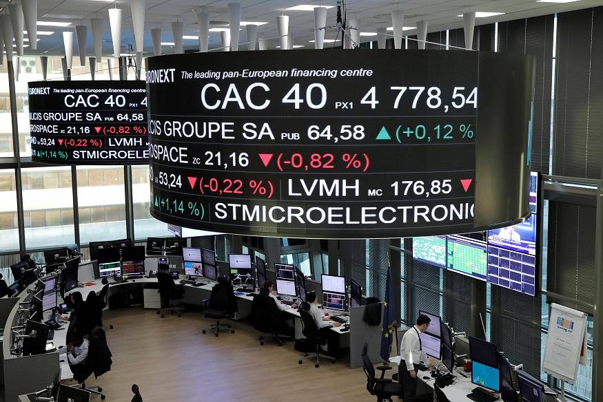 Tela com cotações na bolsa de valores de Paris
14/122016
REUTERS/Benoit Tessier