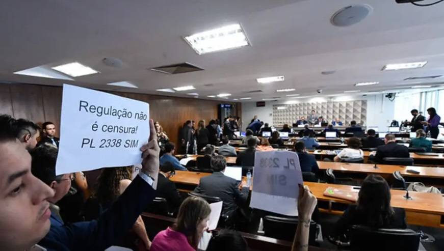 Reunião da comissão especial do Senado que discute inteligência artificial (Foto: Edilson Rodrigues/Agência Senado)