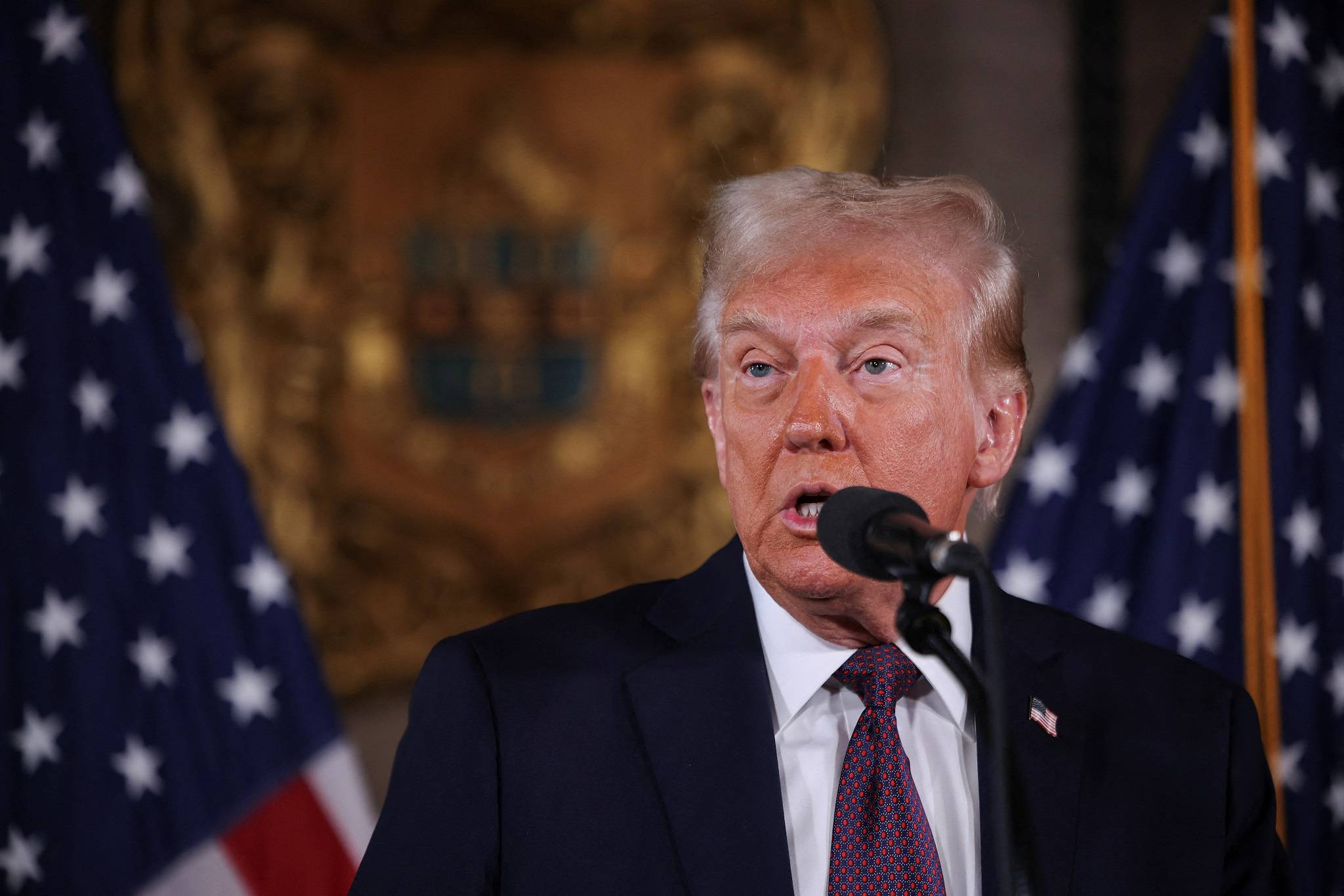 Presidente eleito dos EUA, Donald Trump - 
07/01/2025
(Foto: Carlos Barria/Reuters)