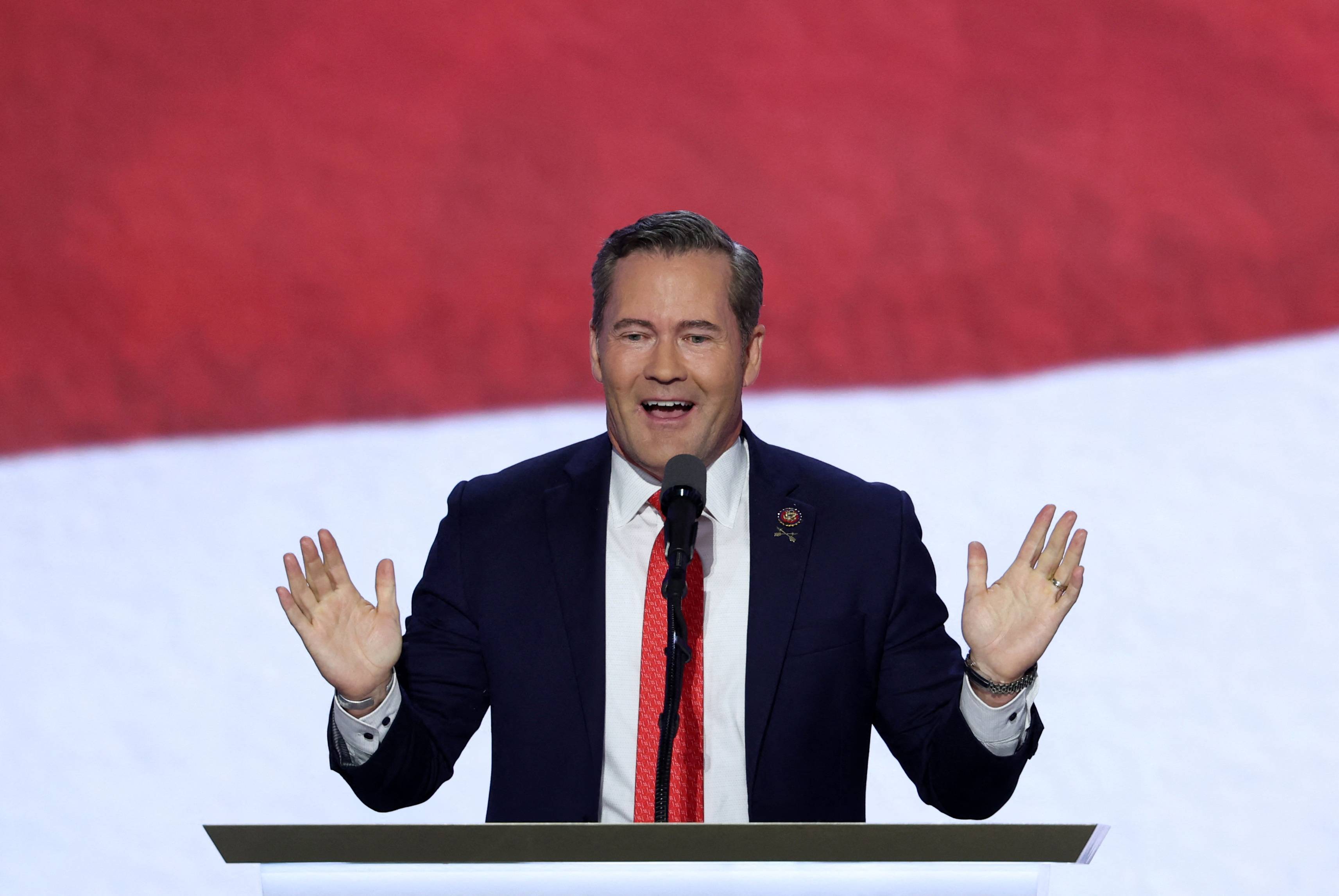 Michael Waktz discursa durante convenção nacional do Partido Republicano dos EUA em Wisconsin
(REUTERS/Mike Segar)